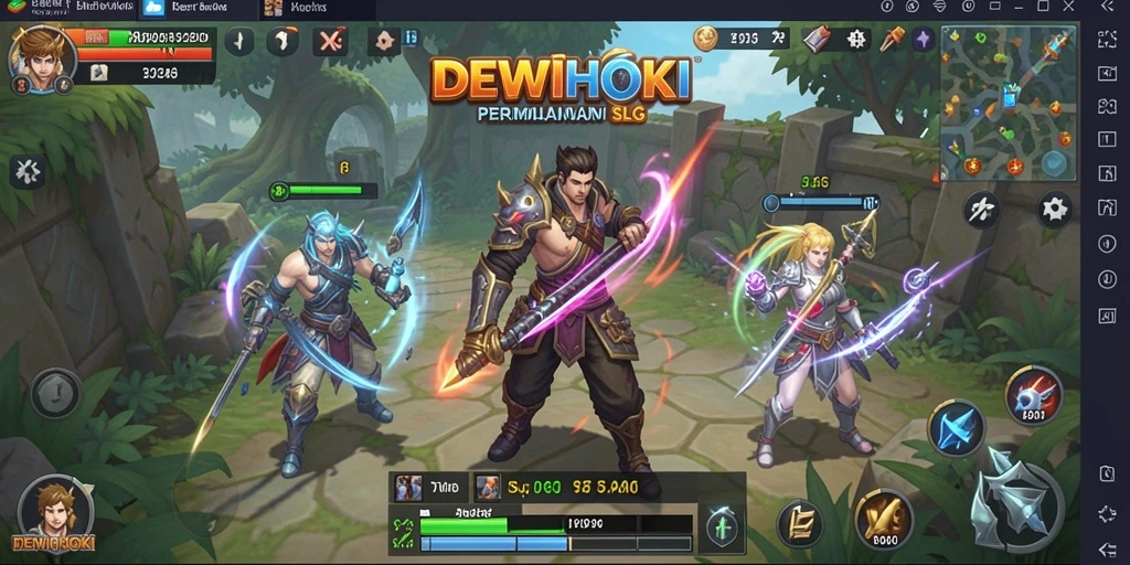 Tampilan gameplay <strong>DEWIHOKI</strong> yang dinamis dan penuh strategi.