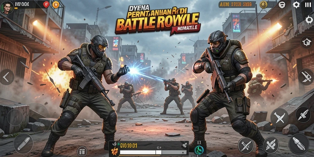 Tampilan gameplay DY01 yang memukau dalam pertarungan Battle Royale.