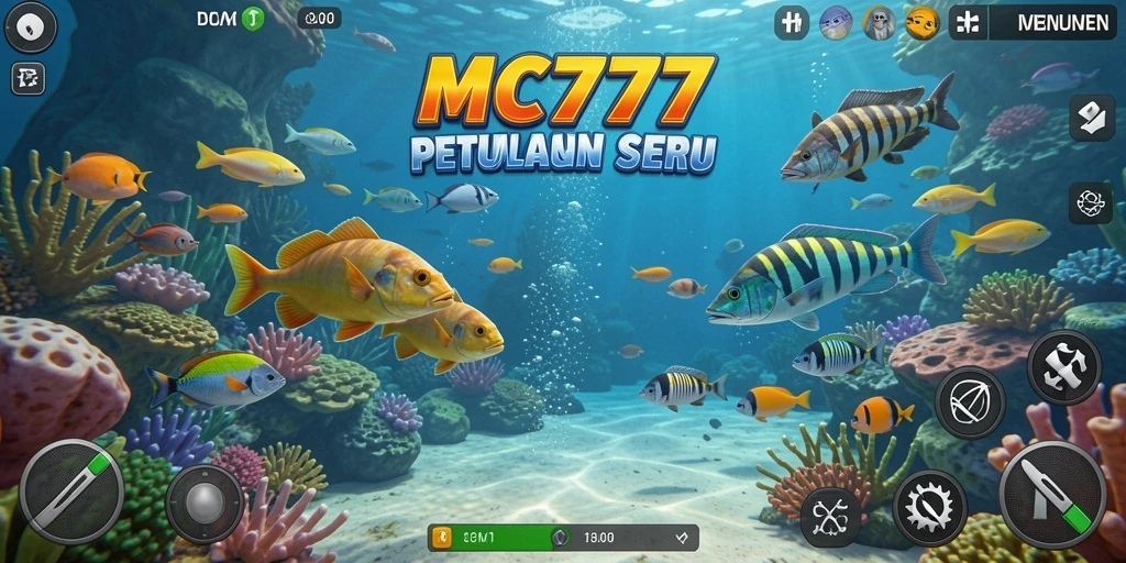 Tampilan menarik dari gameplay Tembak Ikan di MC777.