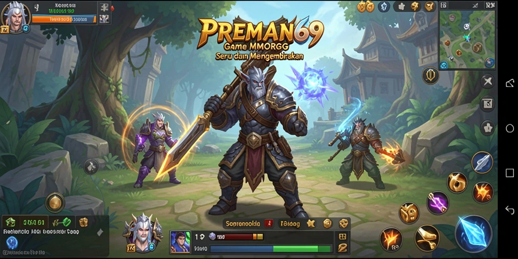 Gameplay mendebarkan di dunia <strong>PREMAN69</strong> MMORPG.