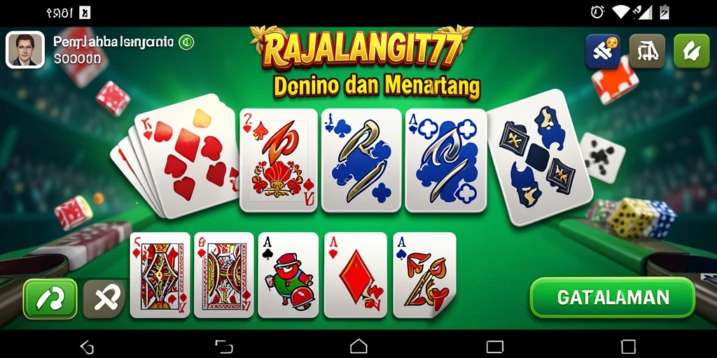 Screenshot gameplay RAJALANGIT77 menampilkan keseruan permainan Domino.