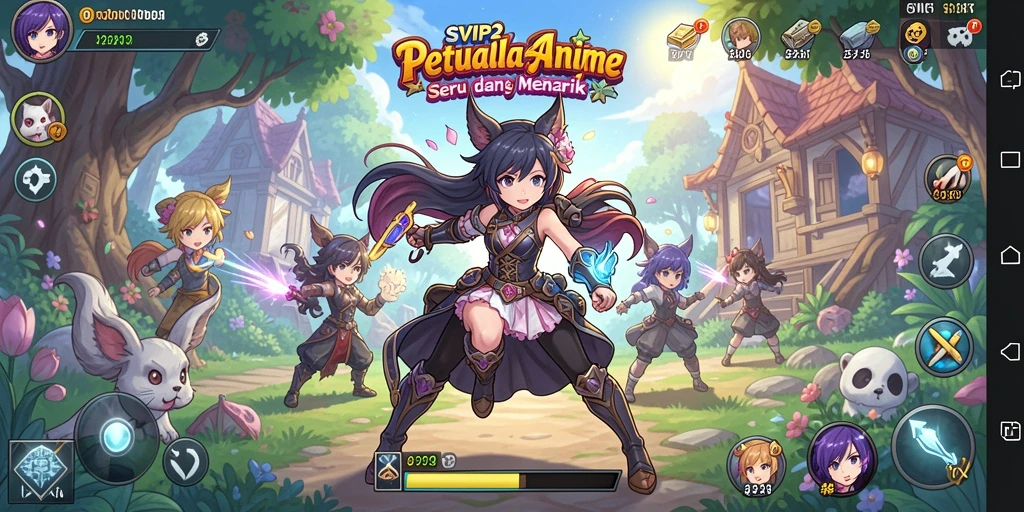 Screenshot tampilan gameplay seru di SVIP2 yang penuh warna.