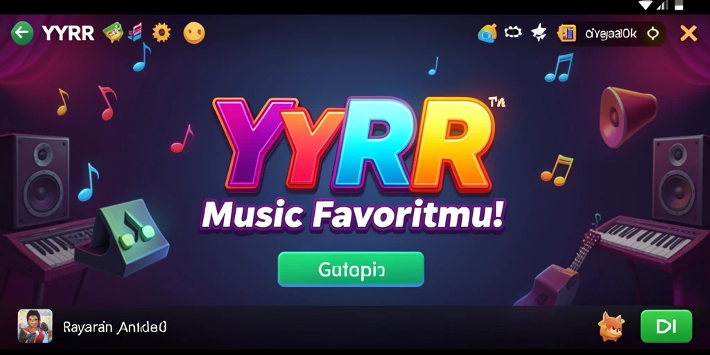 Tampilan gameplay YYRR dengan berbagai lagu menarik.